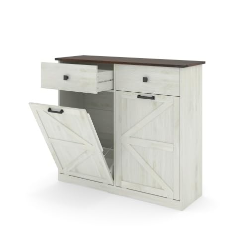 Tilt Out Trash Can Cabinet with Drawer D1744