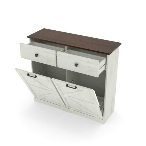 Tilt Out Trash Can Cabinet with Drawer D1744