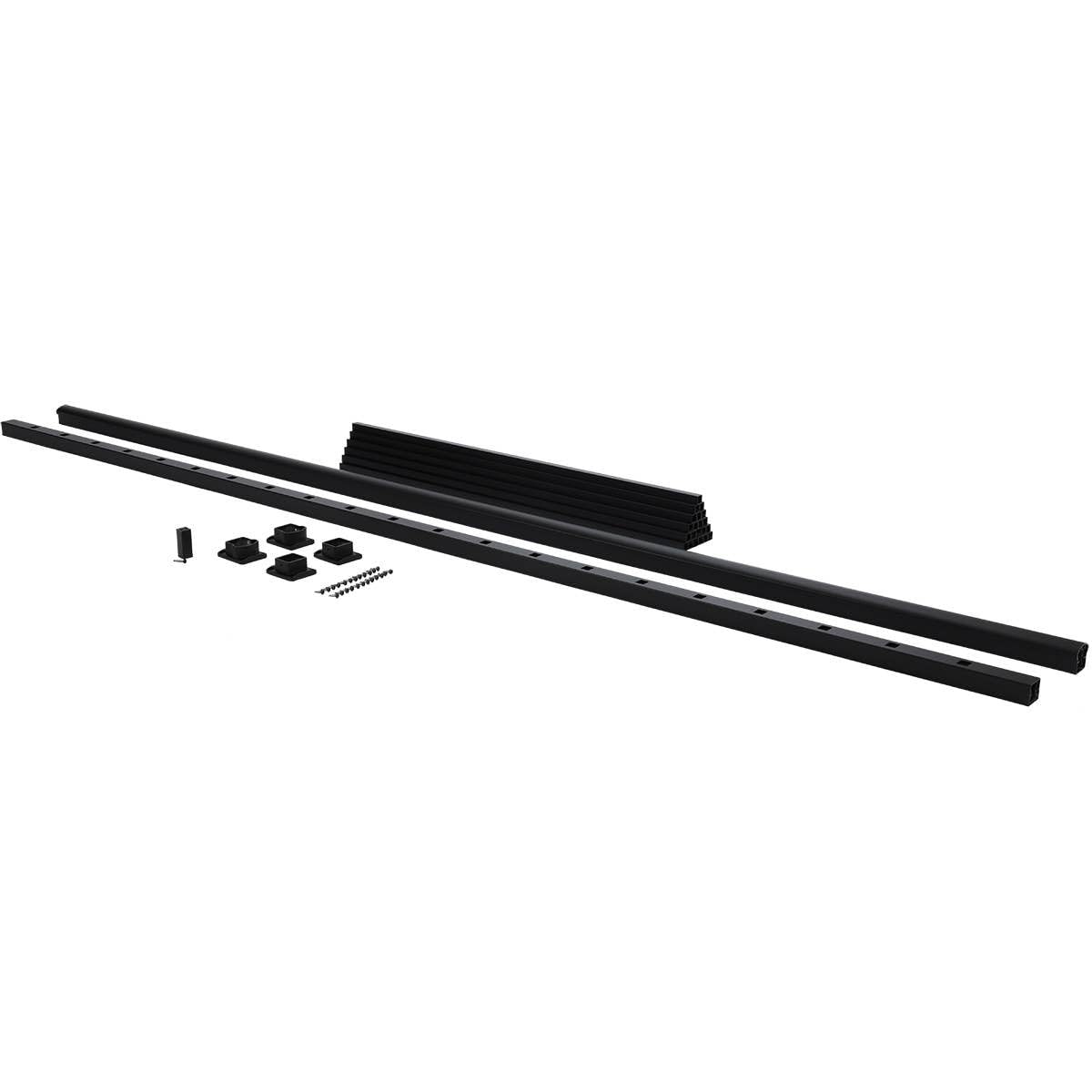 Black Aluminum Deck Stair Railing Kit, 6-Ft x 36-in V12607