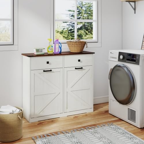 Tilt Out Trash Can Cabinet with Drawer D1744
