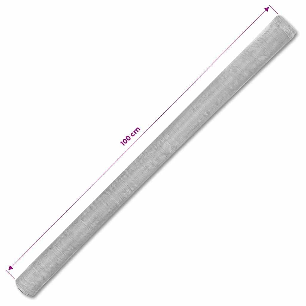 Aluminum Mesh Screen 39.4x196.9 Inches Silver P5050