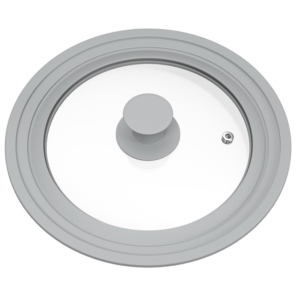 Tempered Glass Universal Lid with Silicone Rim Fits 8" 9" 9.5" Cookware H36817