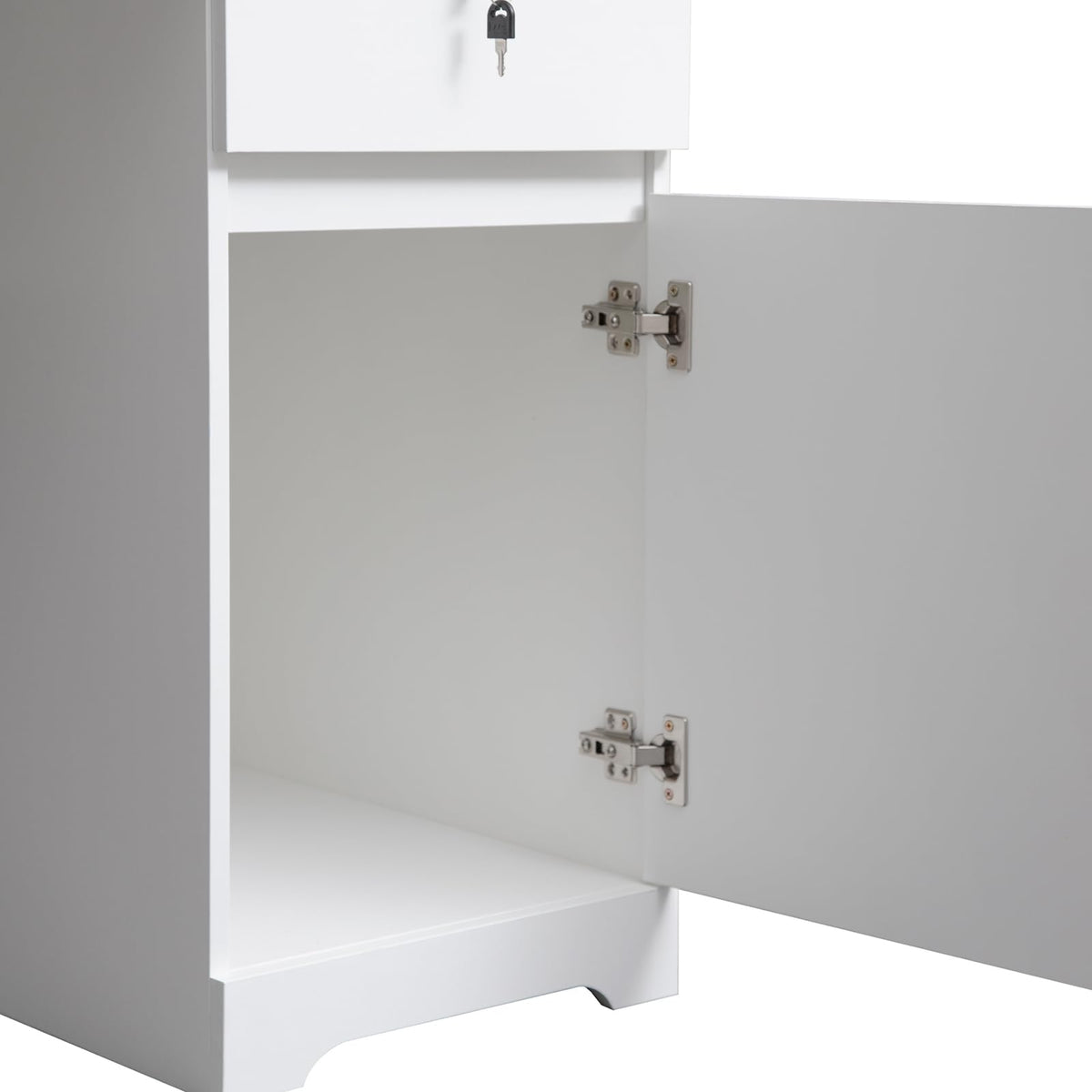 White Desk with Hutch and Drawers G339