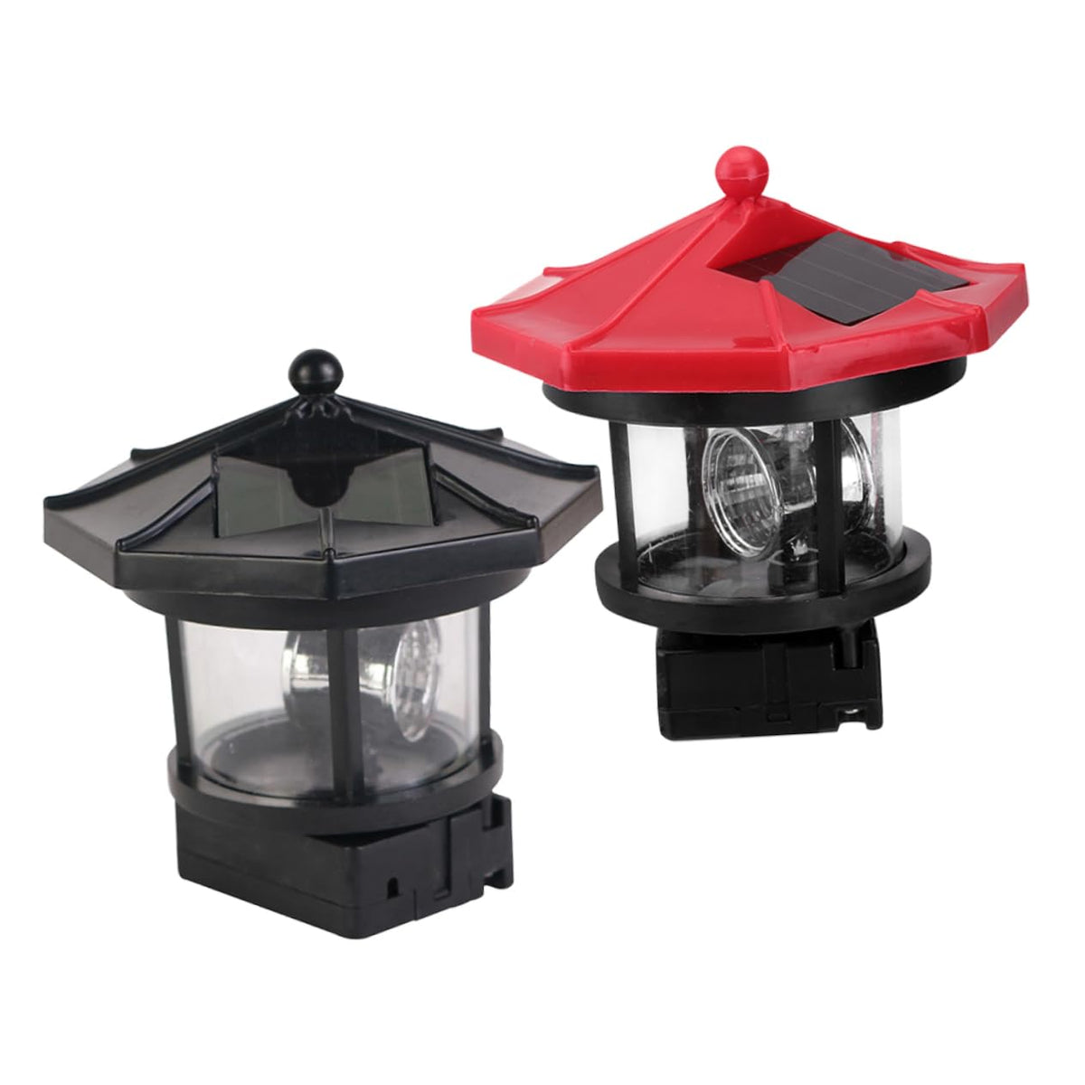 2Pcs Solar Powered Lighthouse Outdoor Garden Light C185