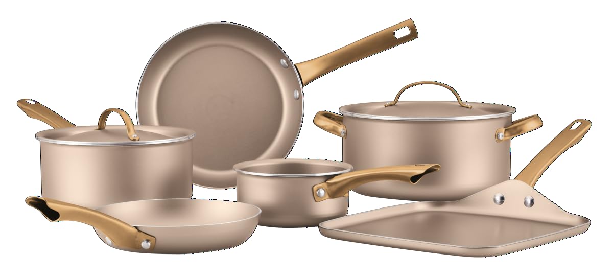 Nonstick Cookware and Pot Set with Lids, Dishwasher Safe, 12 Piece E779
