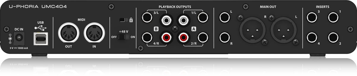 4x4 USB Audio/MIDI Interface with Mic Preamplifiers I4860