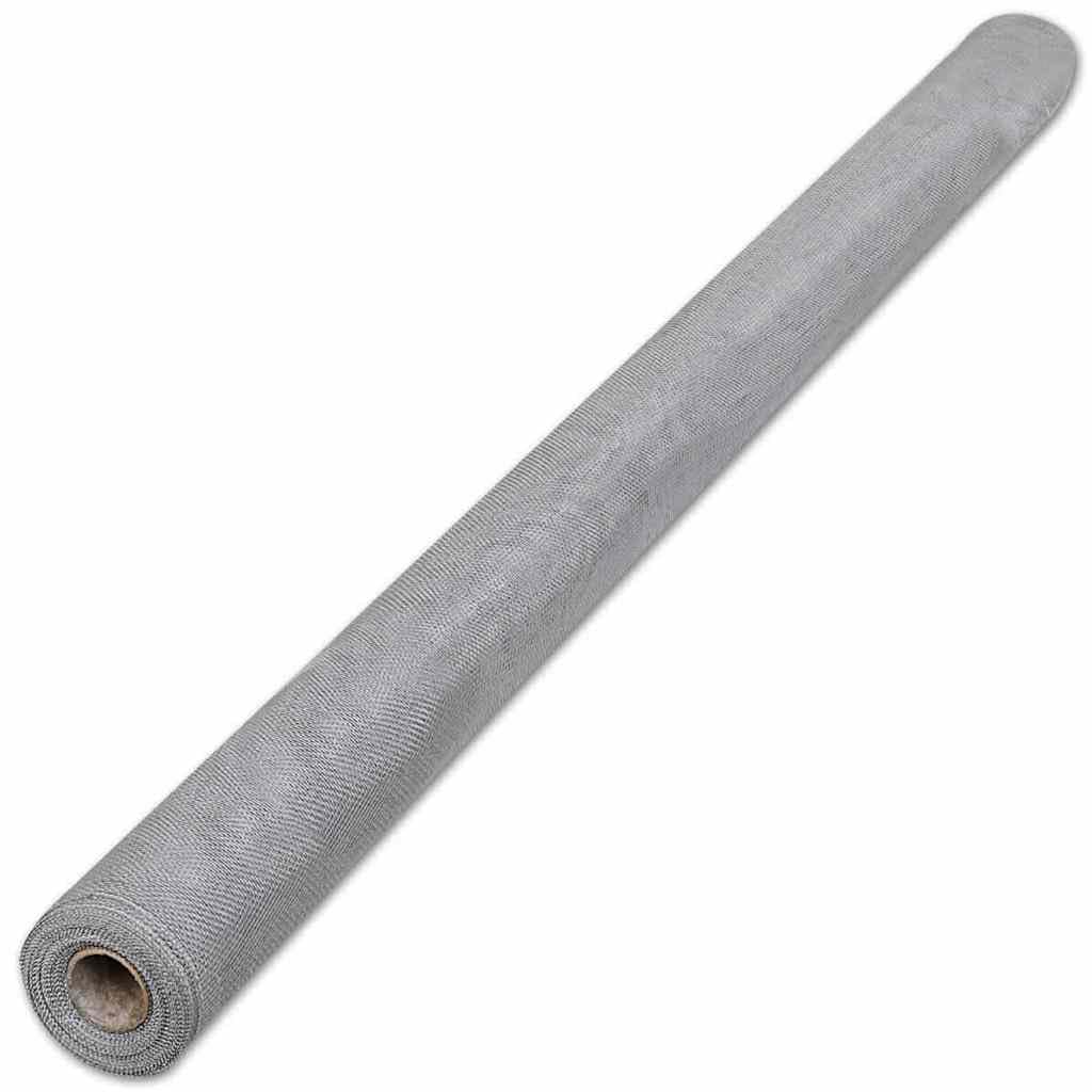 Aluminum Mesh Screen 39.4x196.9 Inch Silver C271210