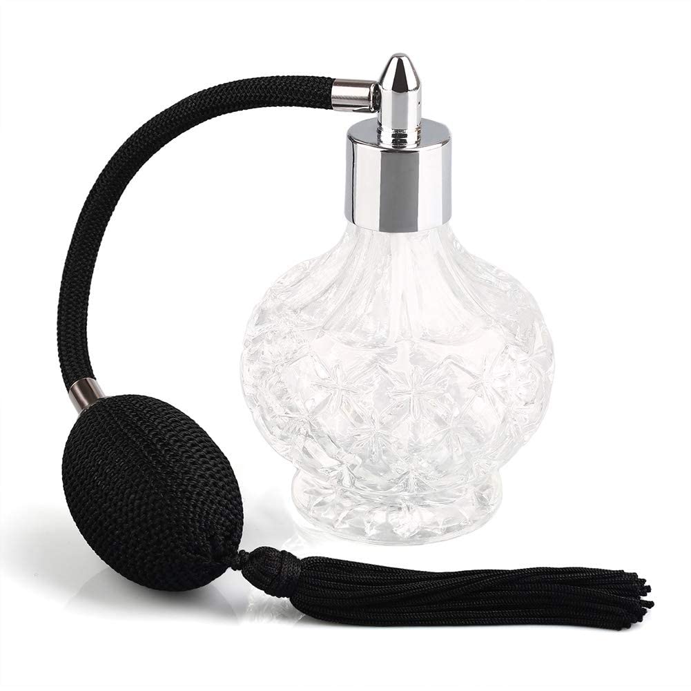 80ml Clear Crystal Vintage Style Perfume Bottle F9775