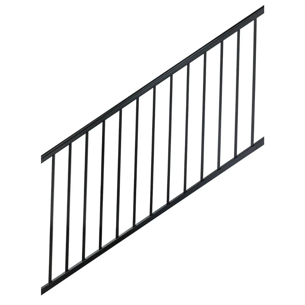 Black Aluminum Deck Stair Railing Kit, 6-Ft x 36-in V12607