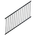Black Aluminum Deck Stair Railing Kit, 6-Ft x 36-in V12607