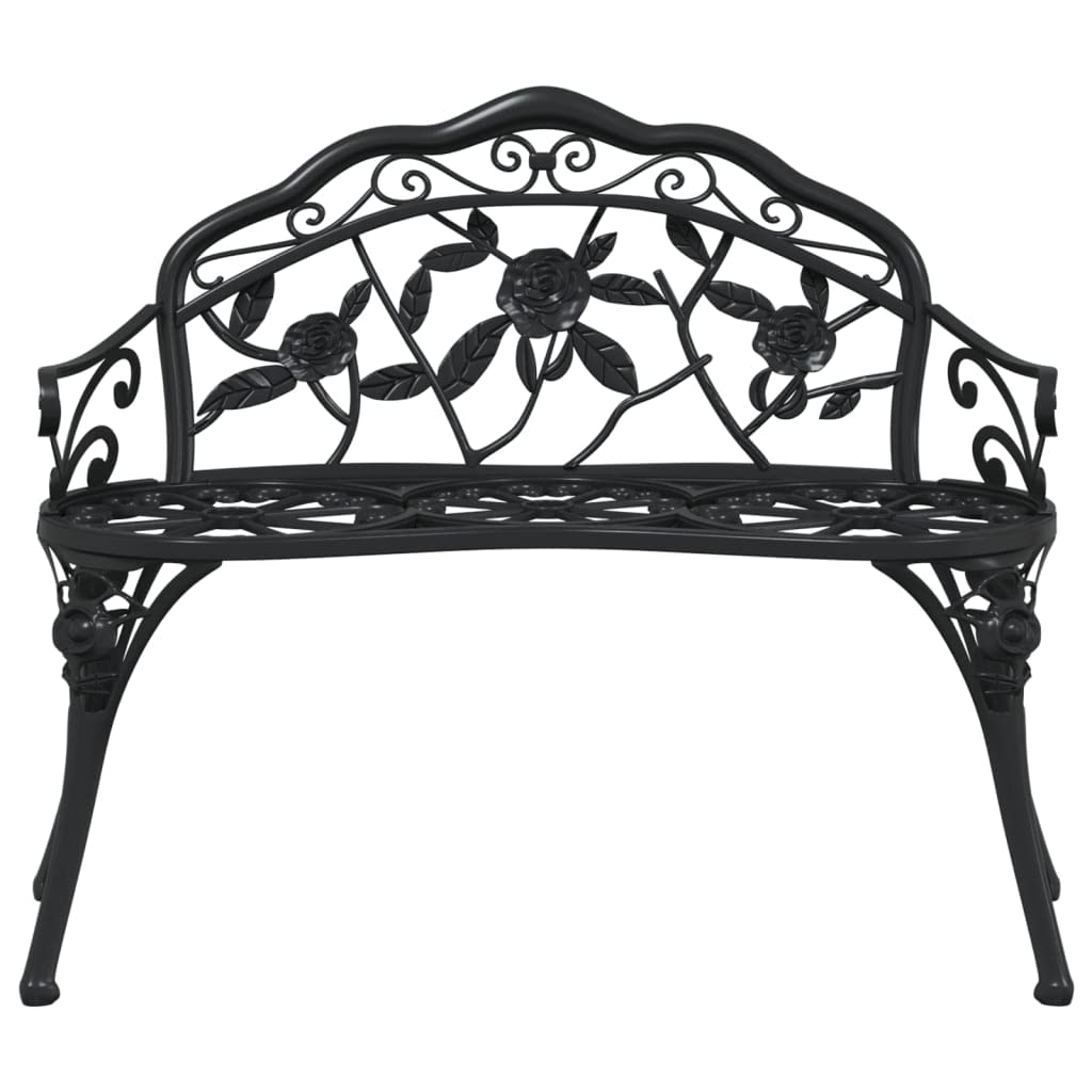 Cast Aluminum Black Patio Bench A42779