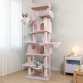68in Multi Level Cat Tree with Hammocks, Cat Cave, Hanging Basket and Scratching Posts Q65476