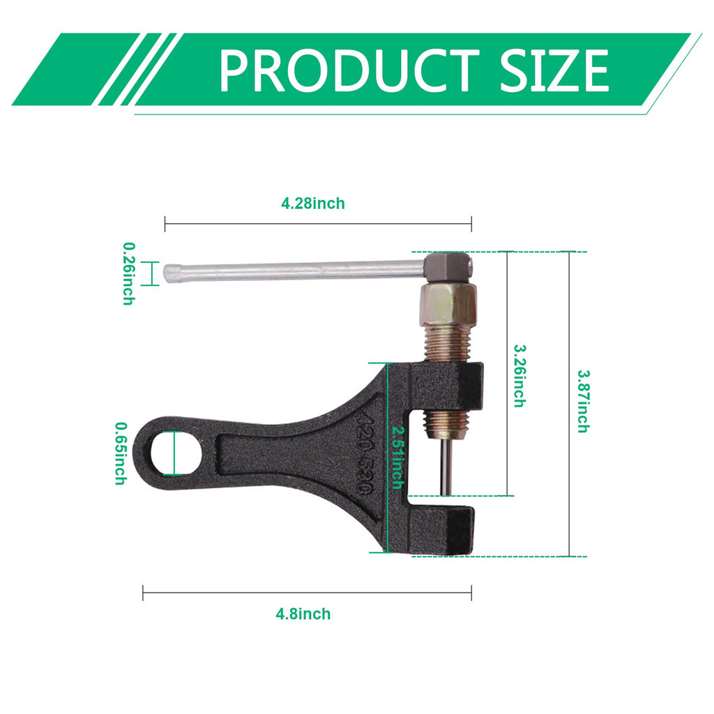 Motorcycle Chain Breaker Tool for 420-530 Roller Chains G804