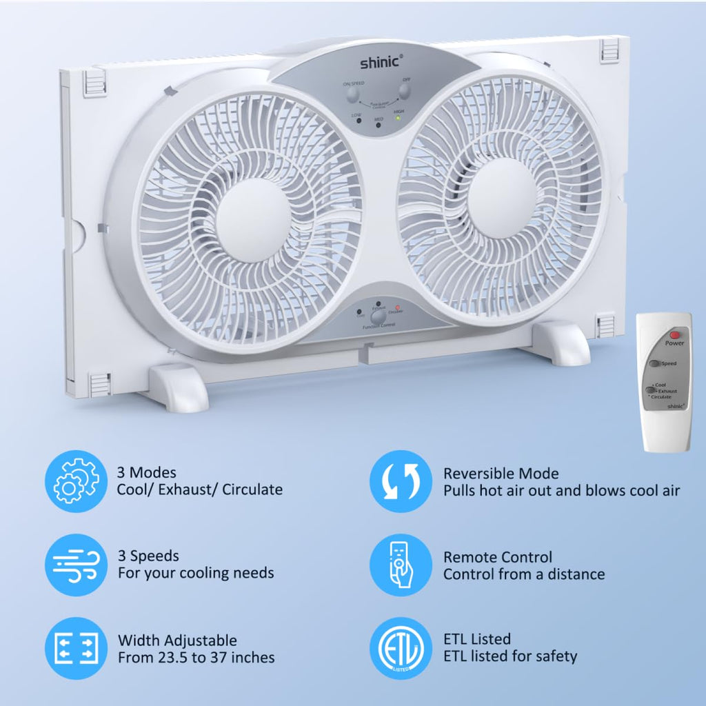 9" Reversible 3-Speed Window Fan B1403