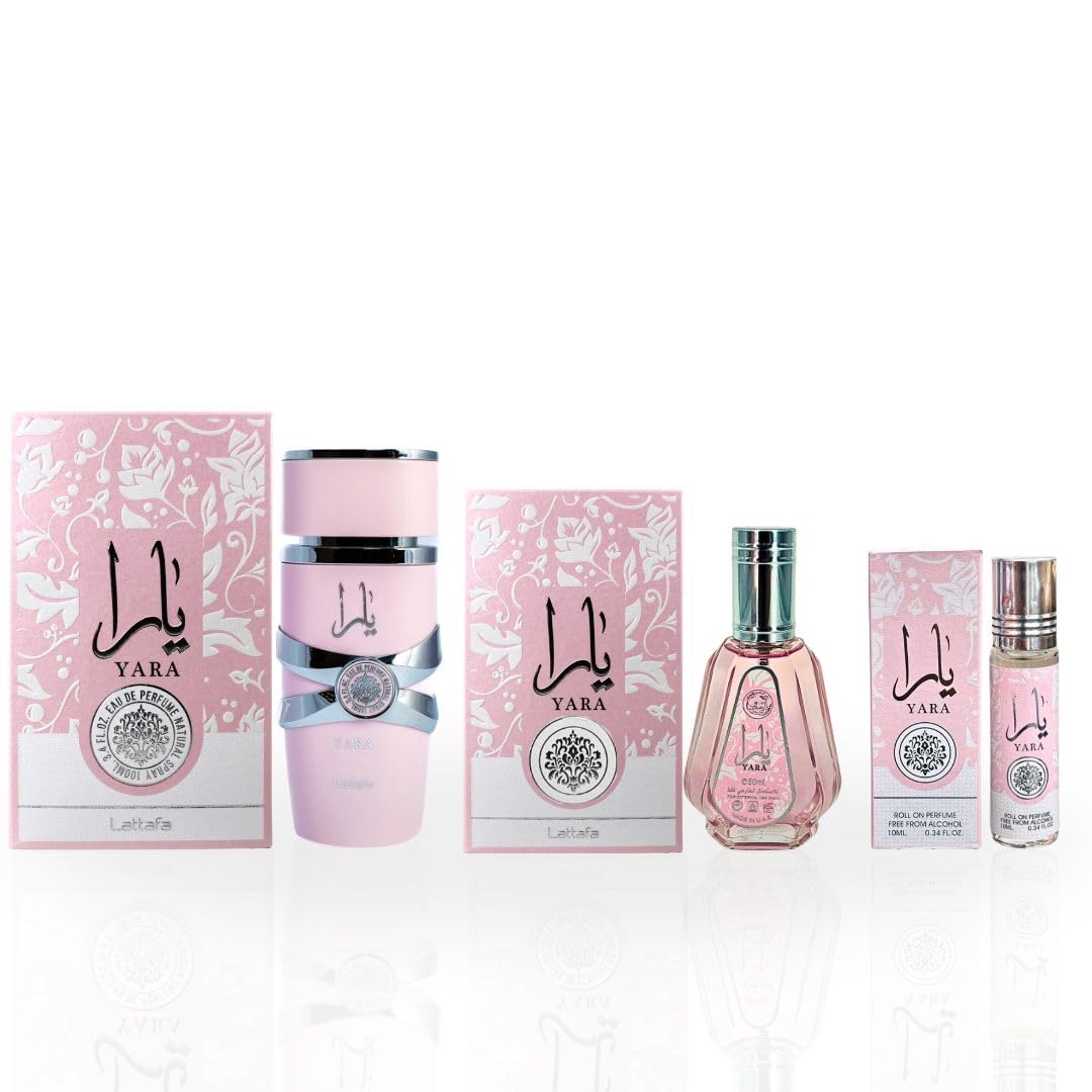 3-piece Eau de Parfum Spray and Roll-On Perfume Oil Fragrance Bundle B290048