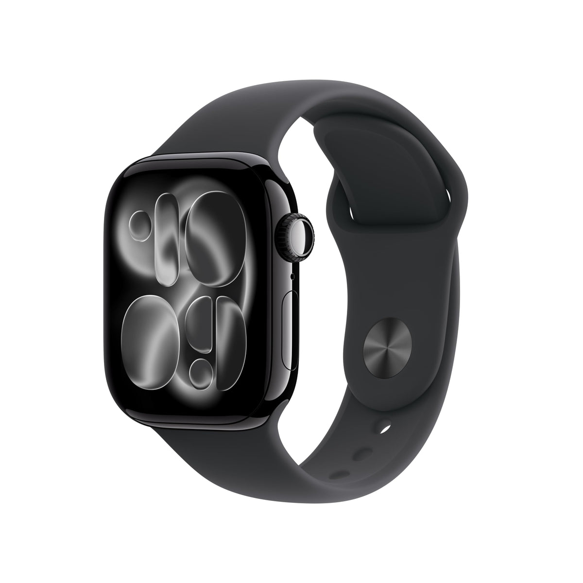 GPS 42mm Jet Black Aluminum Smartwatch with Black Sport Band O9621