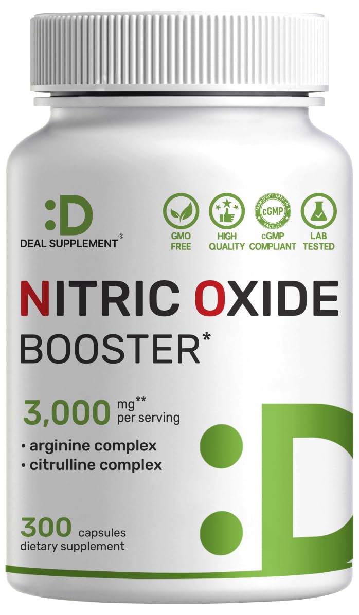 3,000mg 300 Capsules Nitric Oxide Supplement V507358