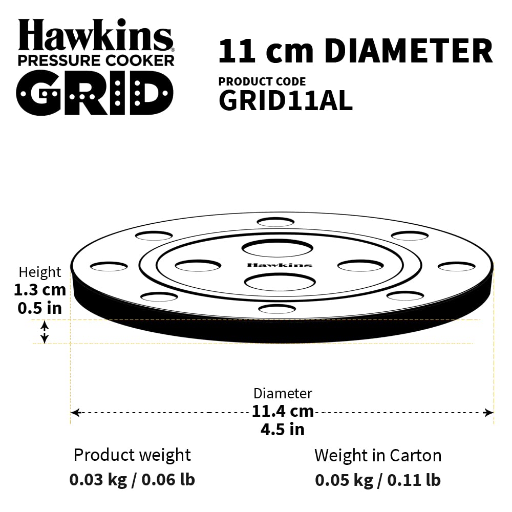 11 cm Aluminium Pressure Cooker Grid A571