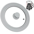 Tempered Glass Universal Lid with Silicone Rim Fits 8" 9" 9.5" Cookware H36817