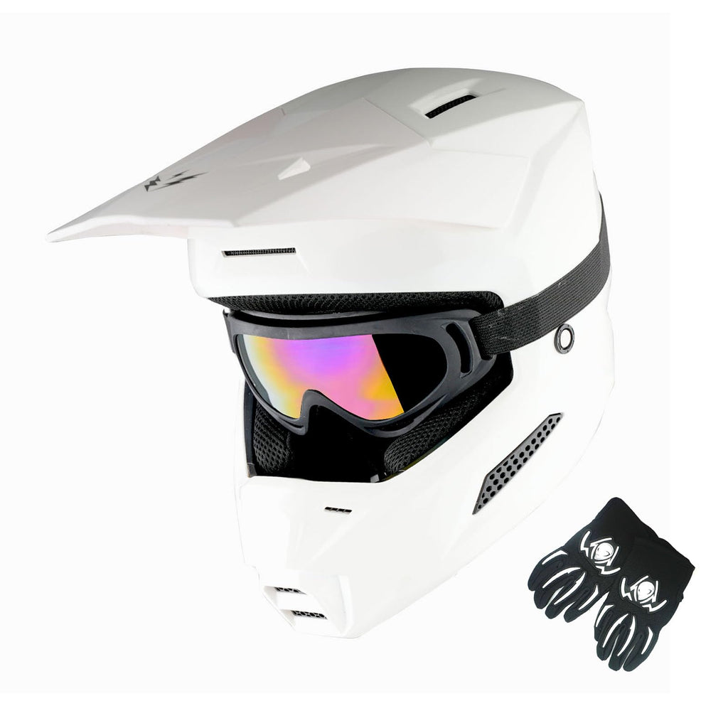 Youth Motocross Helmet with Goggles and Gloves J565491