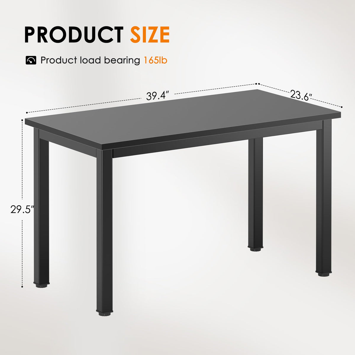 39 inches Black Computer Desk E77617