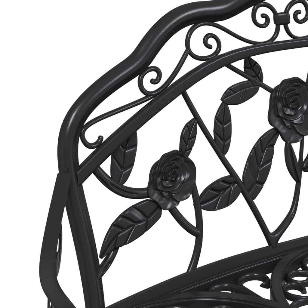 Cast Aluminum Black Patio Bench A42779