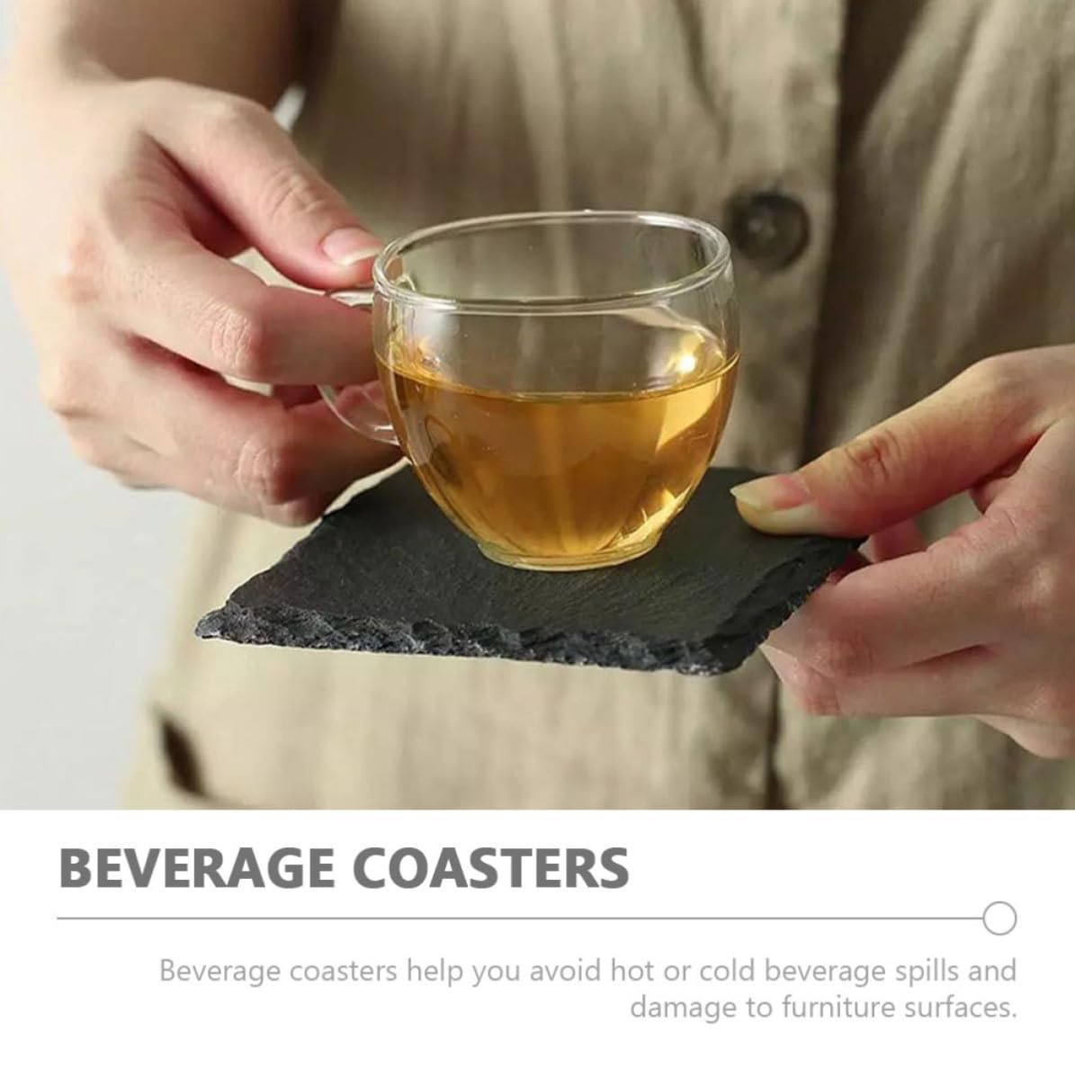 Natural Stone Coasters Set B6550