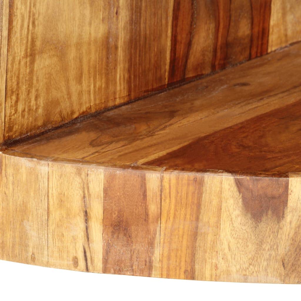 Natural Solid Sheesham Wood Coffee Table 25.6 in Dia W66846