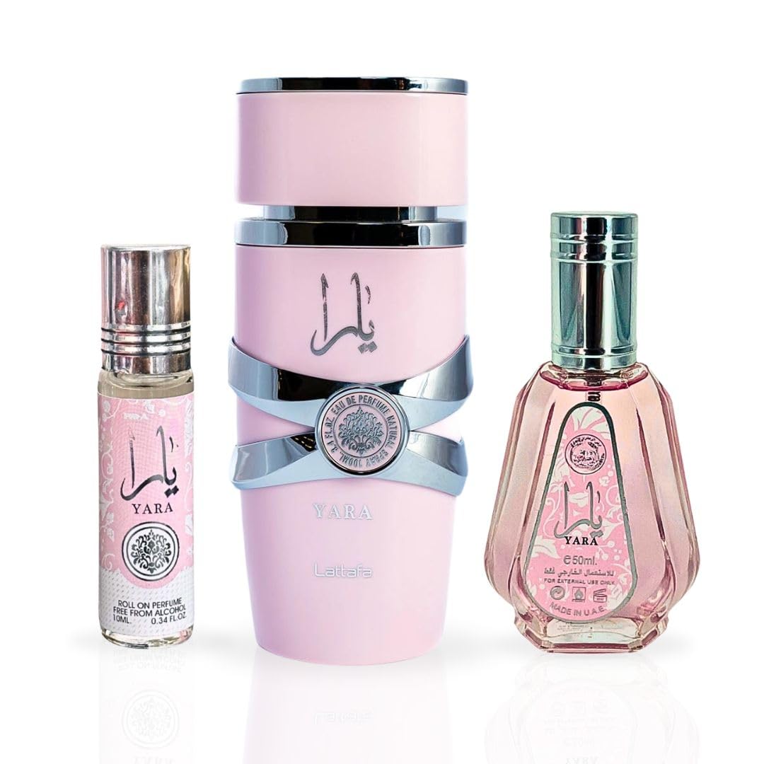 3-piece Eau de Parfum Spray and Roll-On Perfume Oil Fragrance Bundle B290048