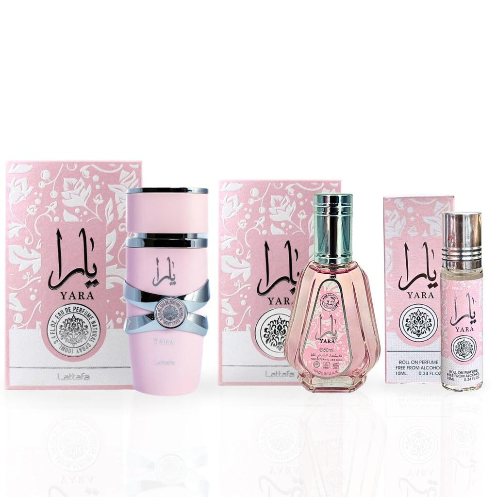 3-piece Eau de Parfum Spray and Roll-On Perfume Oil Fragrance Bundle B290048