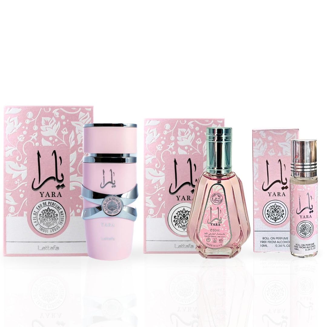 3-piece Eau de Parfum Spray and Roll-On Perfume Oil Fragrance Bundle B290048