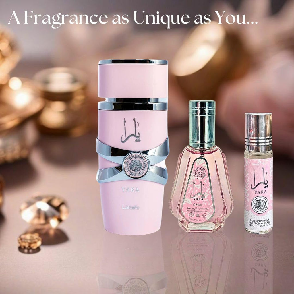 3-piece Eau de Parfum Spray and Roll-On Perfume Oil Fragrance Bundle B290048