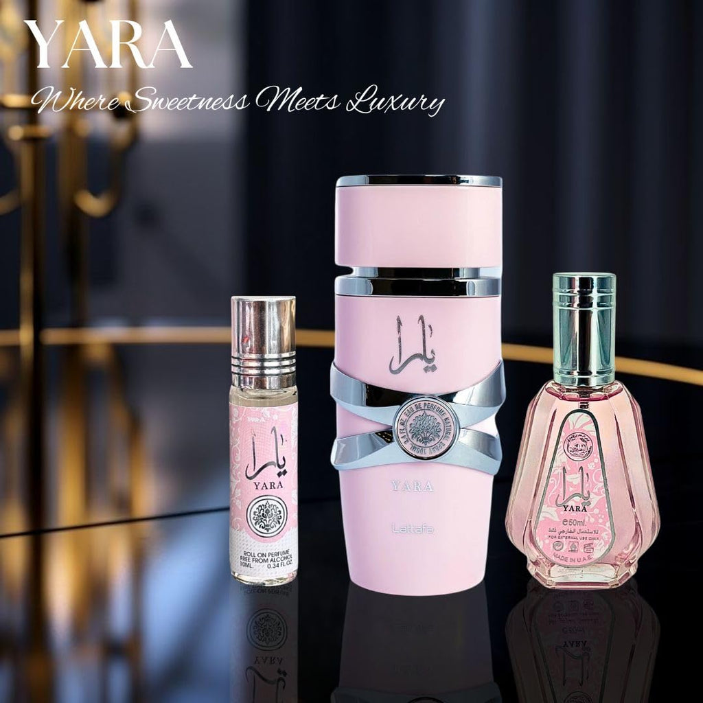 3-piece Eau de Parfum Spray and Roll-On Perfume Oil Fragrance Bundle B290048