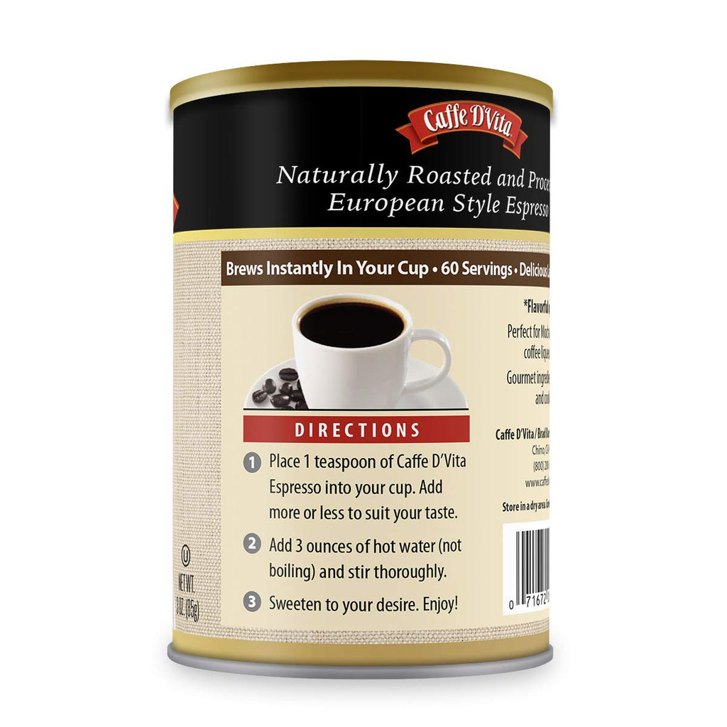 Instant Espresso Coffee Powder 3 Oz Can N328
