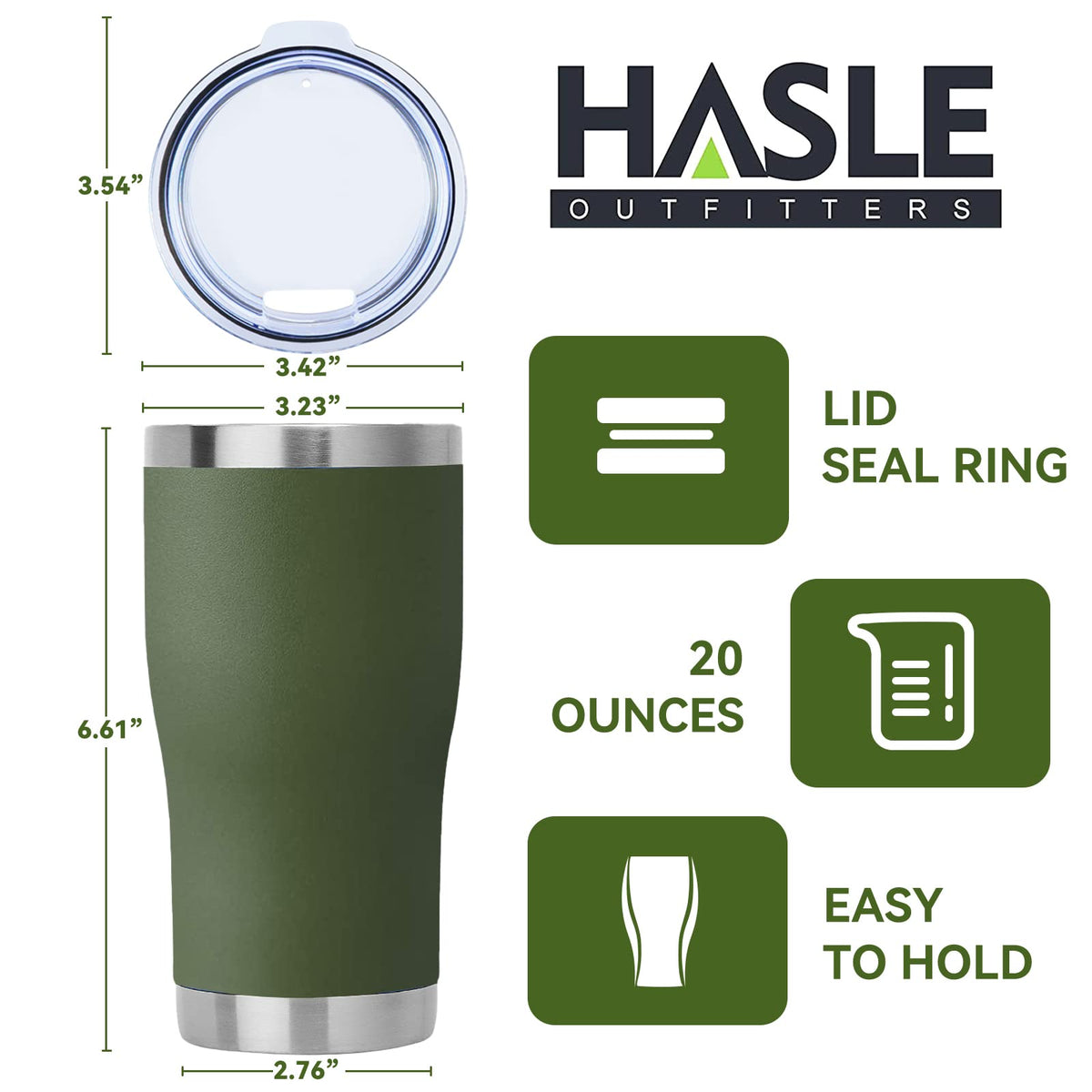 20 oz Stainless Steel Vacuum Insulated Tumbler with Lid I4543