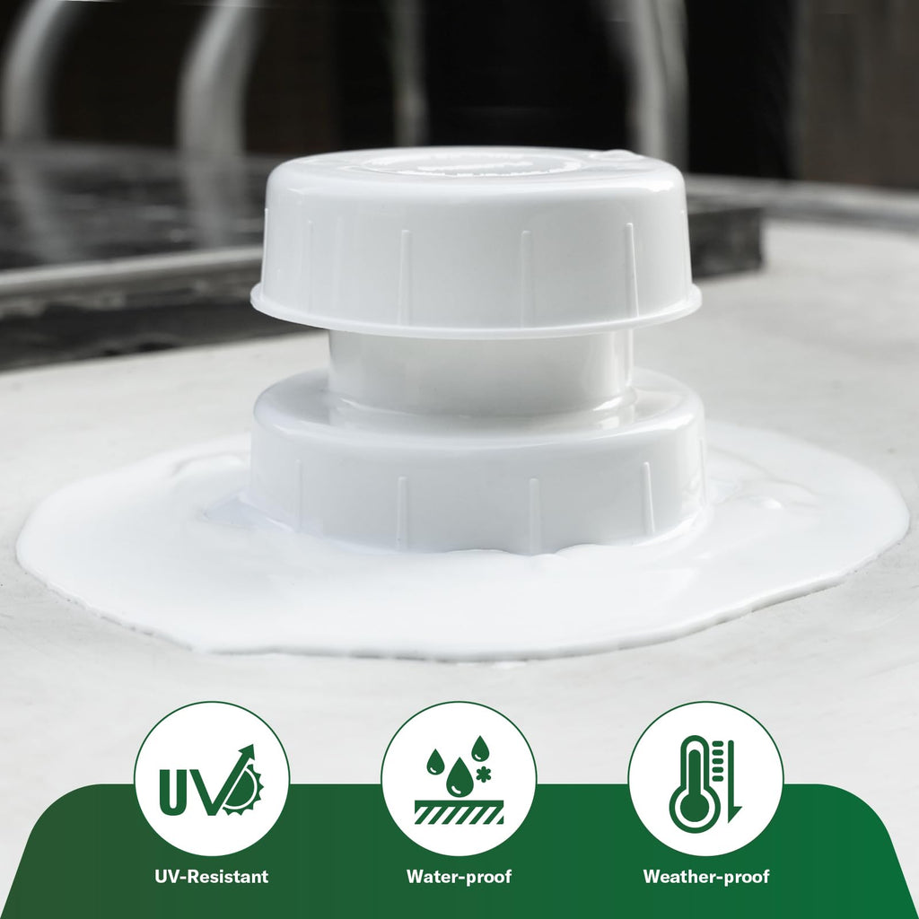 White RV Vent Cap for 1 to 2 3/8" Pipe G570550