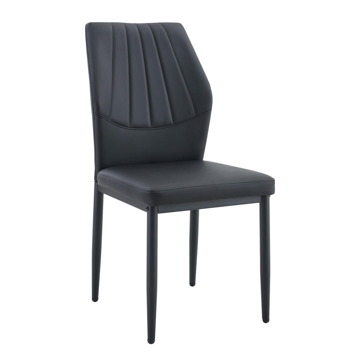 Black PU Leather Dining Chairs Set of 4 U247