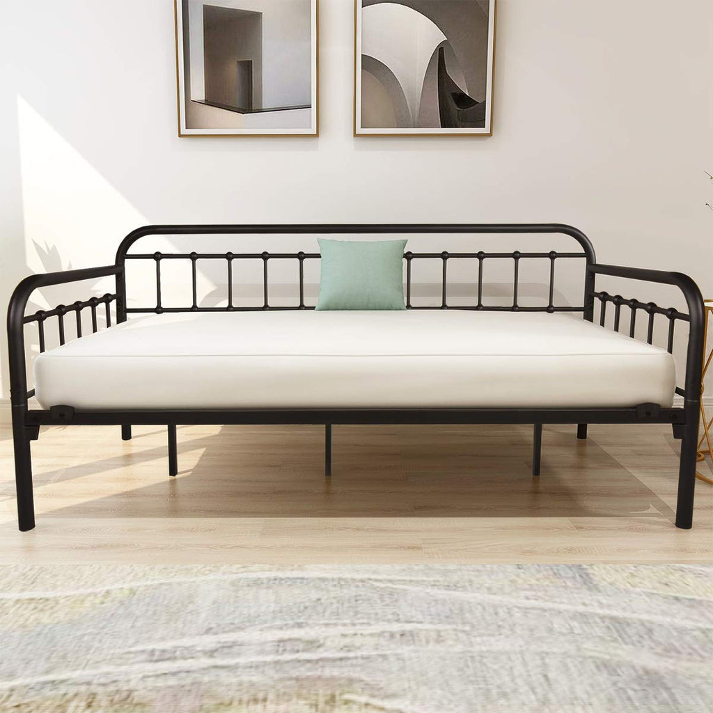 Metal Daybed Frame Twin Day Bed Black J37075