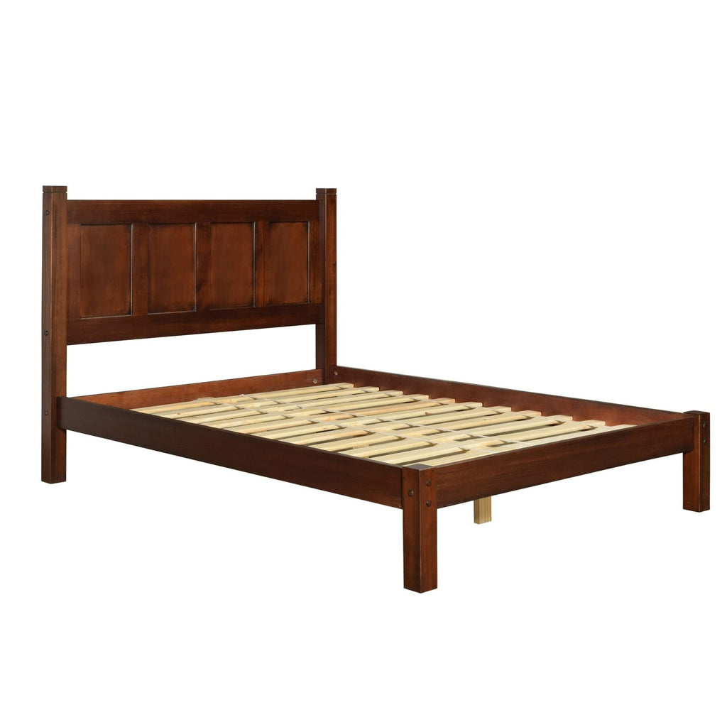 Solid Wood Platform Bed, Full Size, Cherry R278