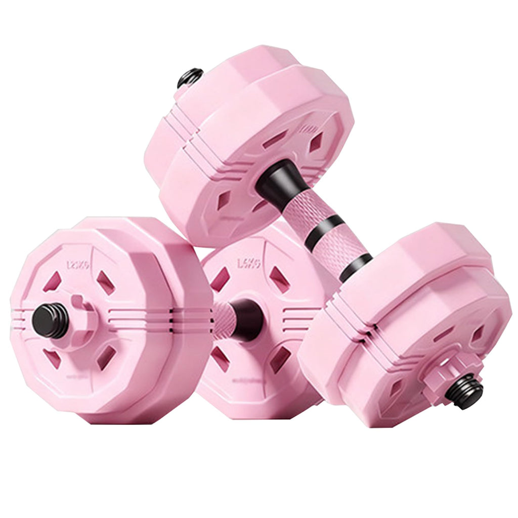 Adjustable Dumbbells Set 2 in 1 Free Weights Dumbbell Barbell Set H79536