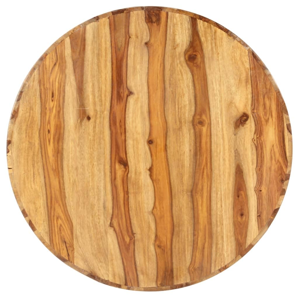 Natural Solid Sheesham Wood Coffee Table 25.6 in Dia W66846