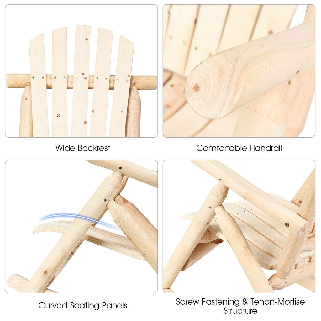 Log Rocking Chair Set I8942