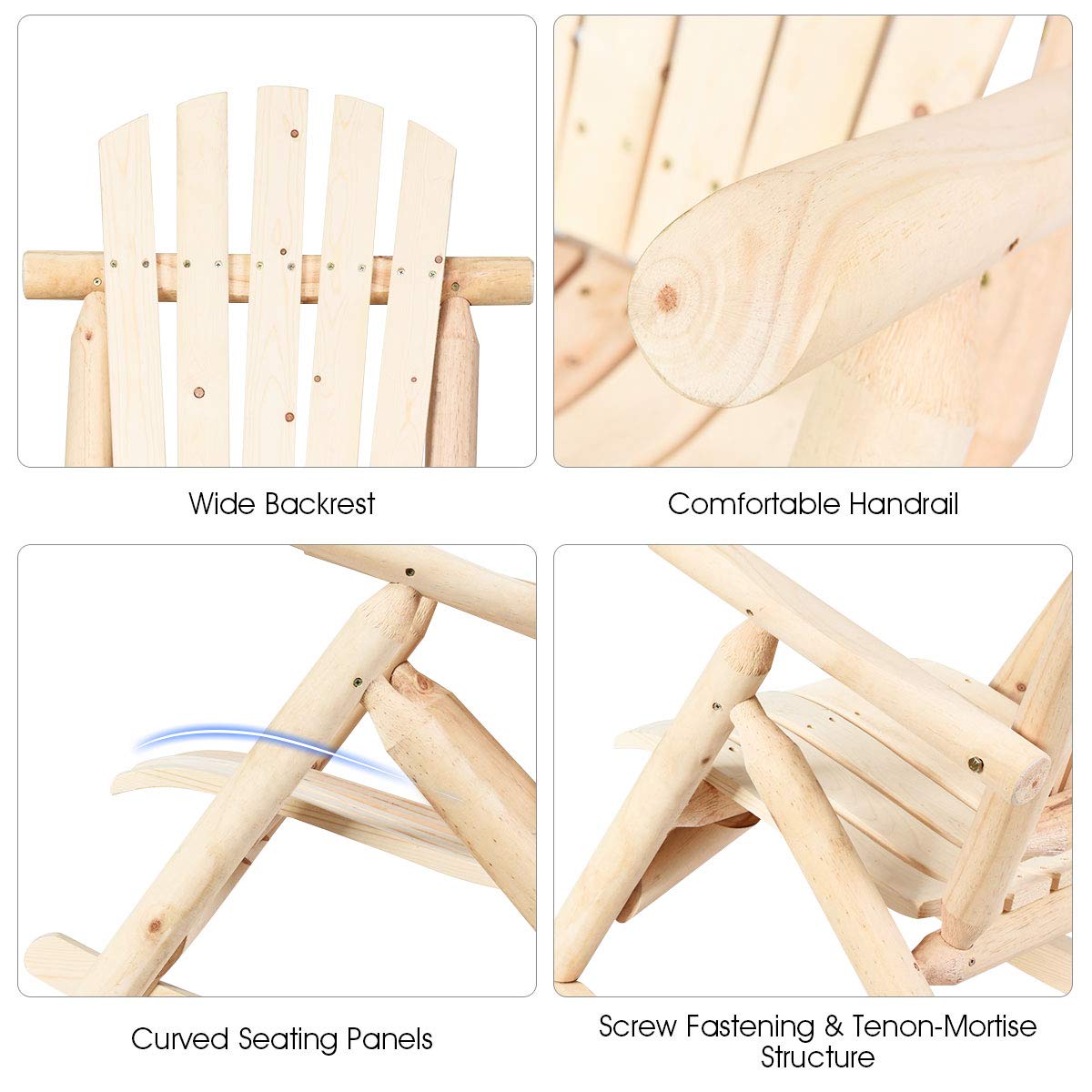 Log Rocking Chair Set I8942