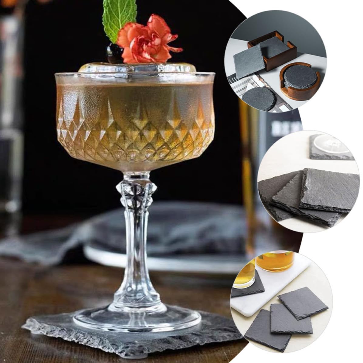 Natural Stone Coasters Set B6550