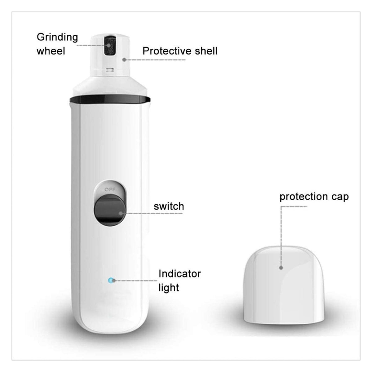 Electric Rechargeable Pet Nail Grinder H1418