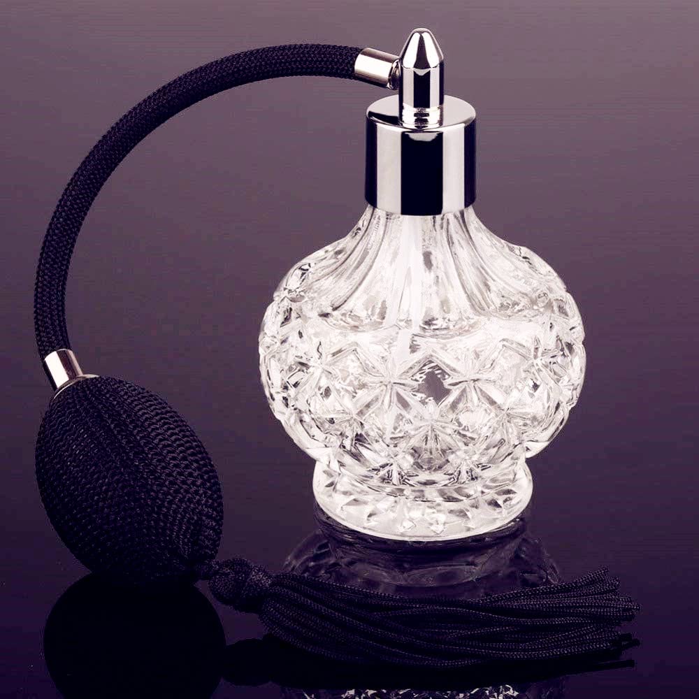 80ml Clear Crystal Vintage Style Perfume Bottle F9775