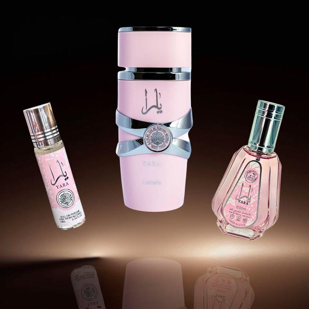 3-piece Eau de Parfum Spray and Roll-On Perfume Oil Fragrance Bundle B290048