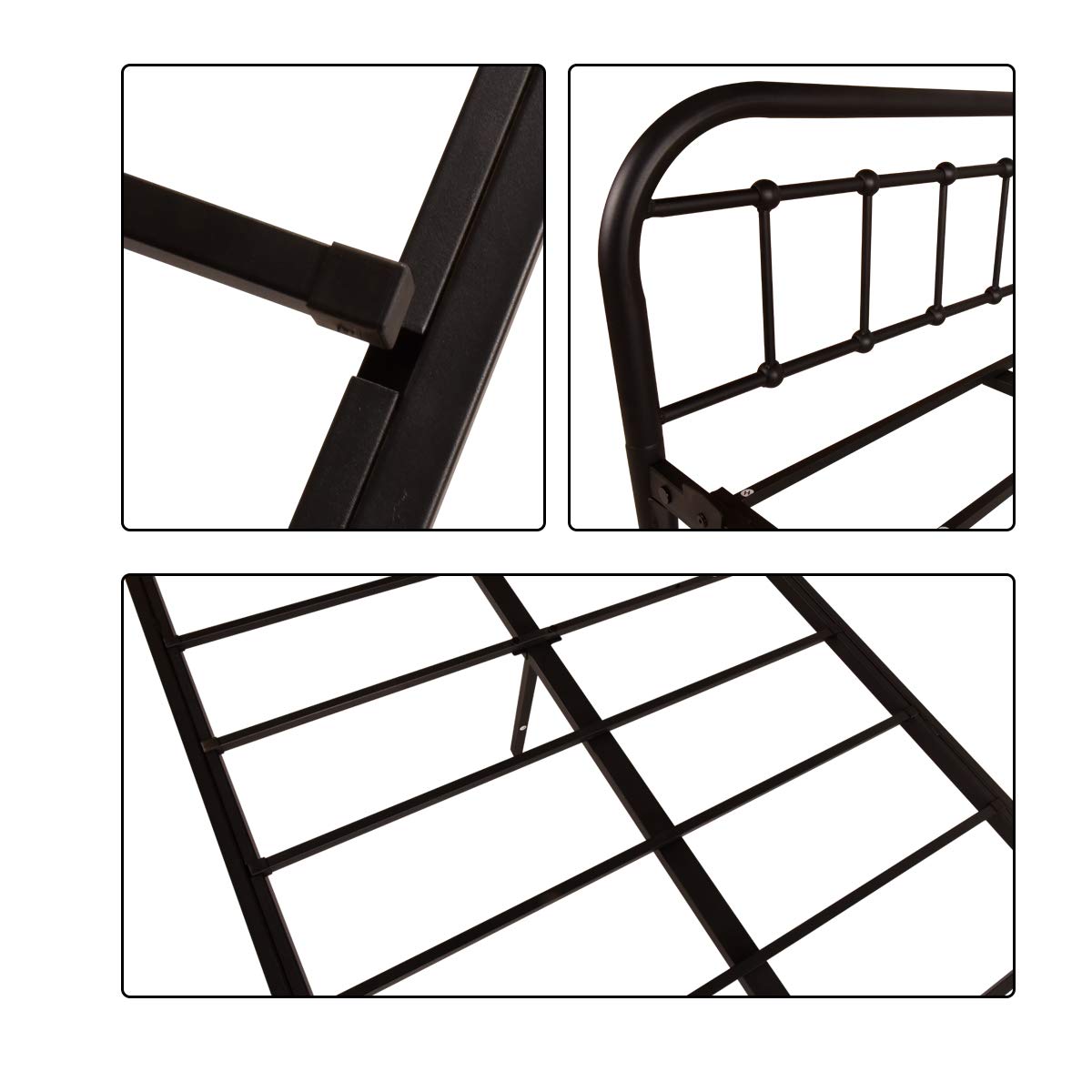 Metal Daybed Frame Twin Day Bed Black J37075