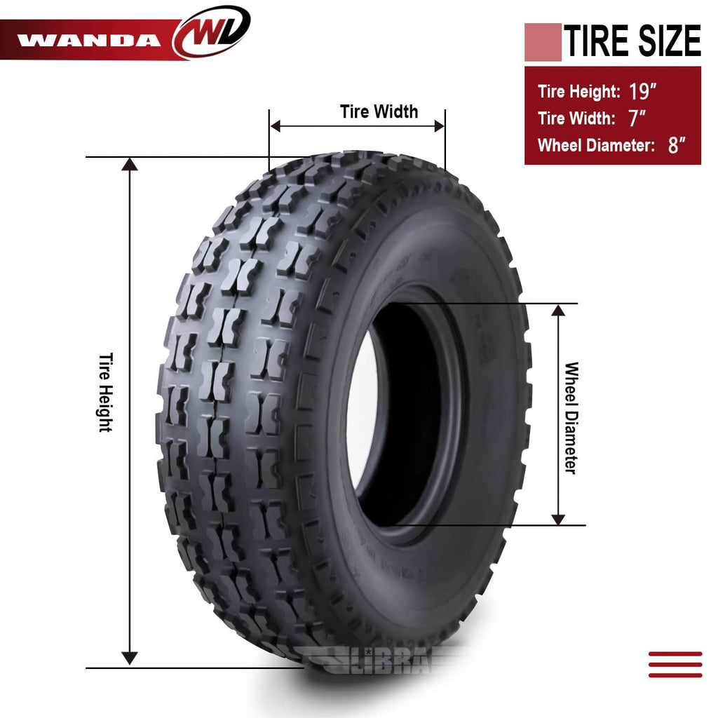 2 New Sport ATV Tires 19x7-8 4PR F748871