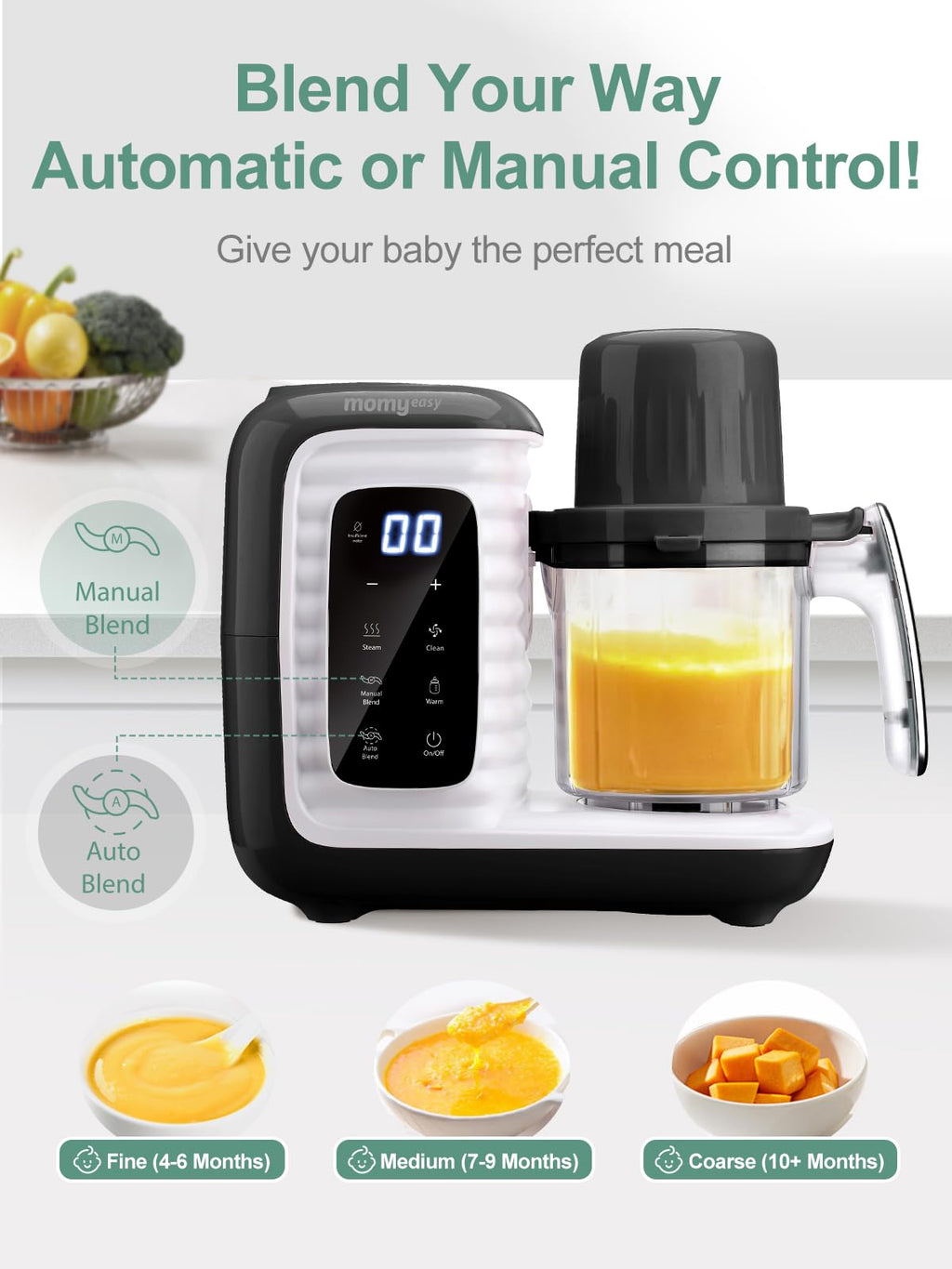 Baby Food Maker with Dual-Layer Steam Basket I472